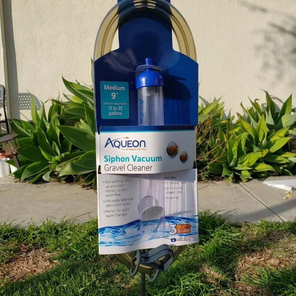 New 2 PACK Aqueon Aquarium Fish Tank Siphon Vacuum Gravel Cleaner Hand syphon pu